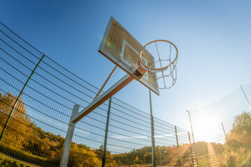 basketball hoop against sky