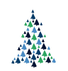 Obraz premium Christmas tree created tree pattern transparent digital design, transparent, PNG, digital, image, blue 
