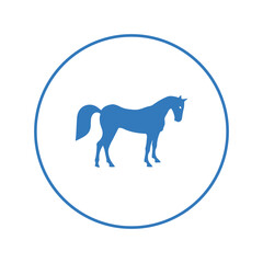 Animals mammal riding horse icon | Circle version icon |