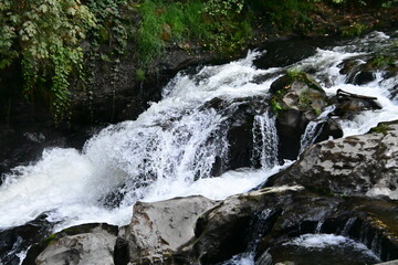 waterfall in the mountains