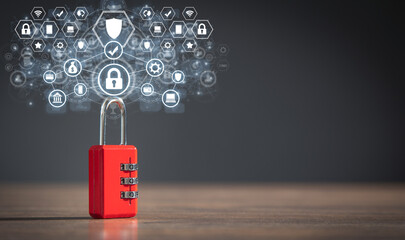 Concept Of Internet Security. Network. Technology. Data security
