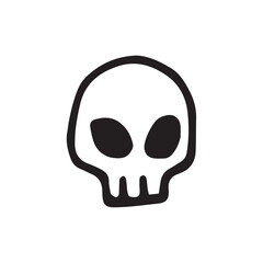 skull illustration on white background