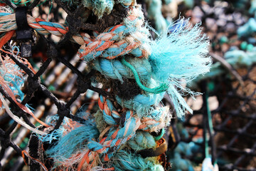 Abandoned Fishing Nets with Loose Ropes