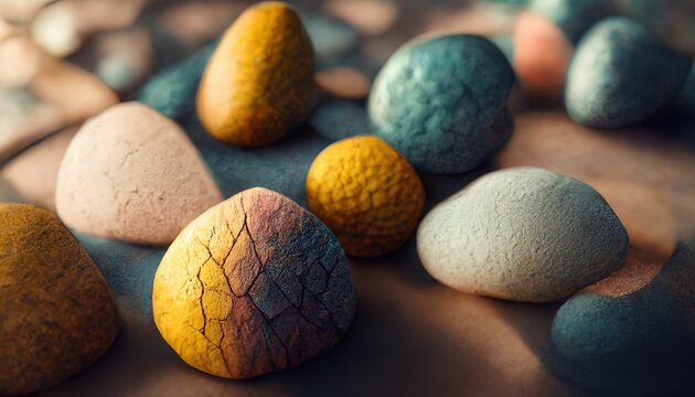 Closeup Shot Of Colorful Pebbles