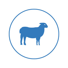 Domestic animals lamb sheep icon | Circle version icon |