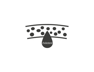 Blood, cholesterol, vessel icon. Vector illustration.