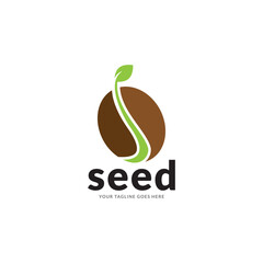 green seed logo type illustration.