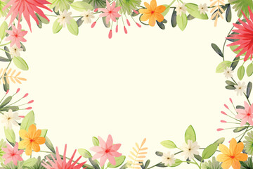 watercolor floral background vector design illustration