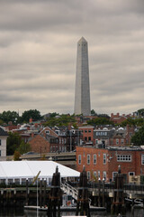 Fototapeta premium View of Boston's Bunker Hill monument from the city's harbor