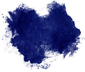 Blue Grunge Textured Watercolor Swash