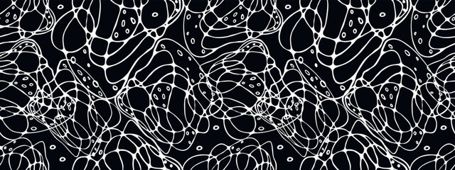 Abstract black and white background. Seamless pattern for wallpaper, banner, textile and wrapping.