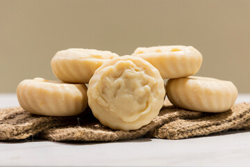 Decorative cosmetics for body care. Handmade soap.