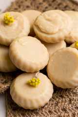 Handmade soap. View from above. Natural cosmetics for body care.