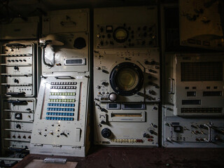 Old military radio communication equipment