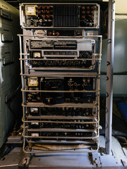 Old military radio communication equipment