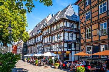 Fototapeta na wymiar Fachwerkhäuser, Goslar, Niedersachsen, Deutschland 