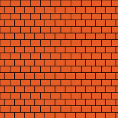 Orange brick wall seamless pattern. Simple pattern. Popular pattern