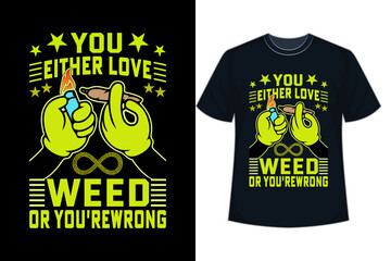 Marijuana, Cannabis, Weed Leaf Pattern Design Shirt. New Trendy Retro,Vintage And Color Full Design T Shirt