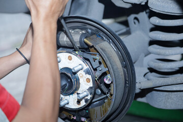 Repair brake drums, replace new brake pads, hand brakes