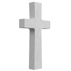 3d rendering illustration of a war memorial cross gravestone