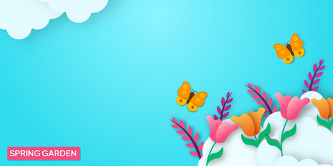 Abstract Background Spring Garden Vector