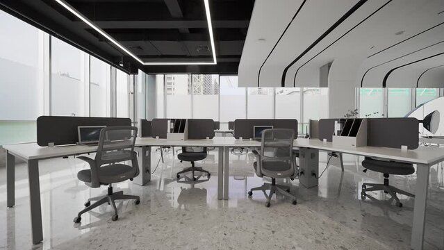 empty modern opened office