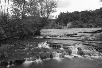 Waterfalls in a small town