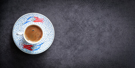 cup of coffee on a table