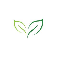 Logos of green Tree leaf ecology nature element vector
