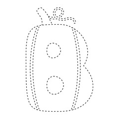 Letter B tracing worksheet for kids