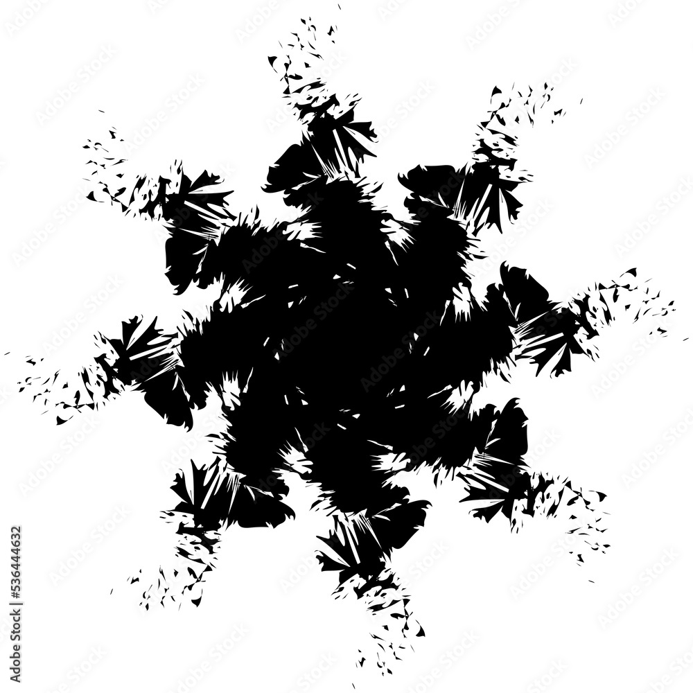 Poster brushstroke lines seamless pattern texture lines in form of eight-pointed star, modern textile fabri