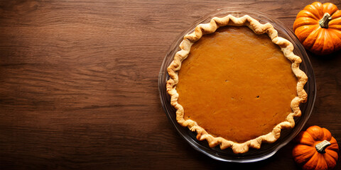 pumpkin pie on a plate