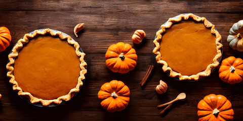 pumpkin pie on a plate