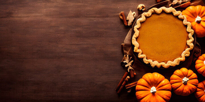 pumpkin pie on a plate