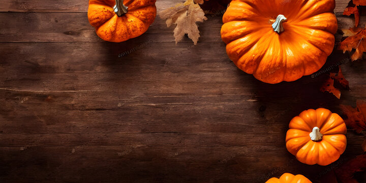 halloween pumpkin on wooden background