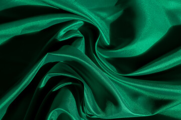 green fabric texture background, abstract, closeup texture of cloth