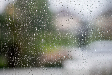 water on mirror, rainy day, abstract background