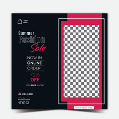 Social media post templates for fashion; fashion design ad templates, new collection post template design