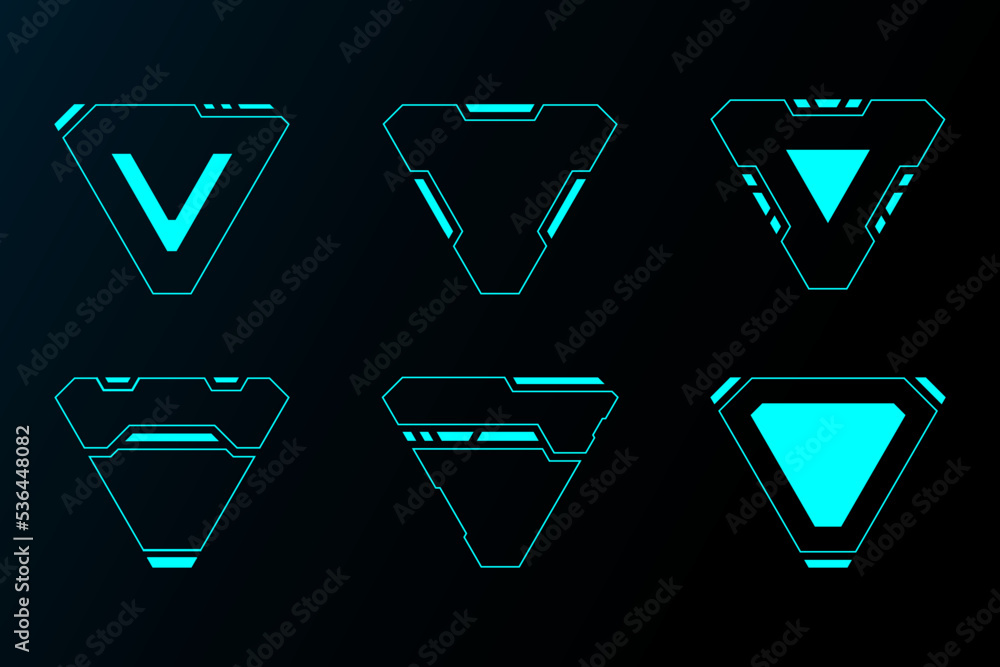 Poster triangle shape abstract geometric technology future interface hud.