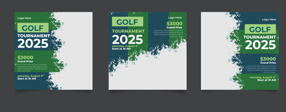 Golf club sport banner template