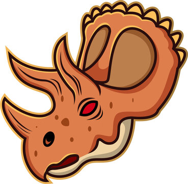 Triceratops Head Mascot