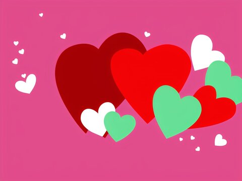 Valentines day hearts card background