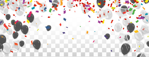 Realistic  balloon background for party, holiday, birthday, promotion card, poster. Vector Illustration