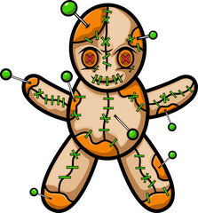 Voodoo doll mascot