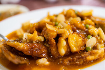 Chinese sweet and sour fish carp squirrel