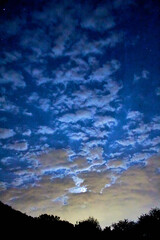 Fototapeta na wymiar dark sky with clouds in mountain of san miguel de allende guanajuato 