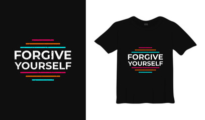 inspirational typography t-shirt design template
