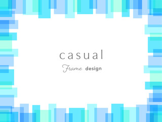 透明感スクエアフレーム ブルー飾り枠