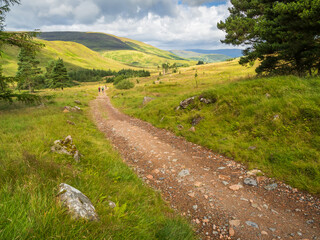 The West Highland Way with Walkers in the Distance