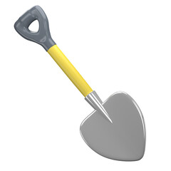 shovel icon 3d illustration png high resolution